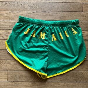 Jamaica green and yellow shorts size L